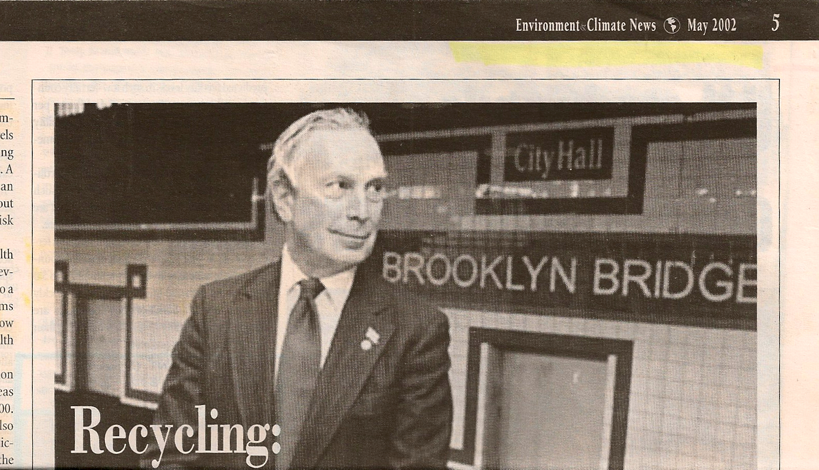 Bloomberg Learns of the follow of Mandatory Recycling